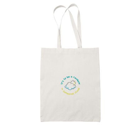 Be A Rainbow Tote Bag White Tote Bag