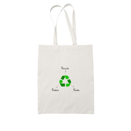 Recycle, Reuse, Reduce White Tote Bag