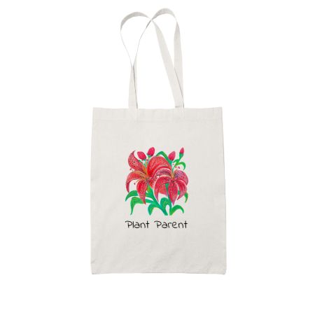 Tiger Lily-Plant Parent White Tote Bag