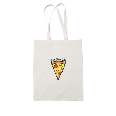 Slice slice baby White Tote Bag