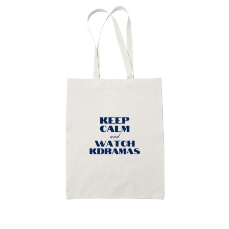 Keep calm & kdrama White Tote Bag