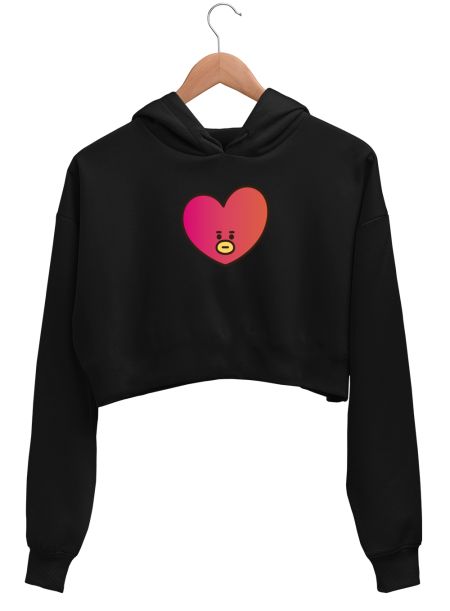 Tata | Bt21 | Gradient💜💜 Crop Hoodie