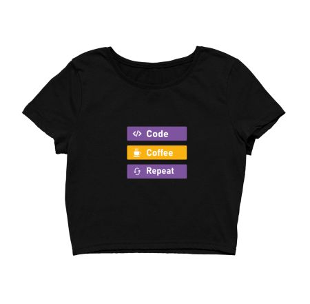 code, programmer, coder Crop Top