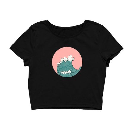 ocean waves Crop Top
