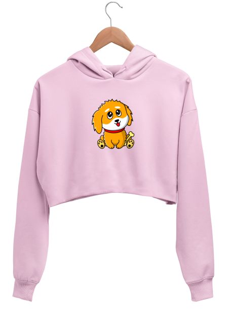 Kawaii Dog Lover Cute Crop Hoodie