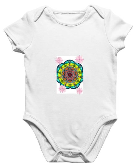 Green mandala Onesie