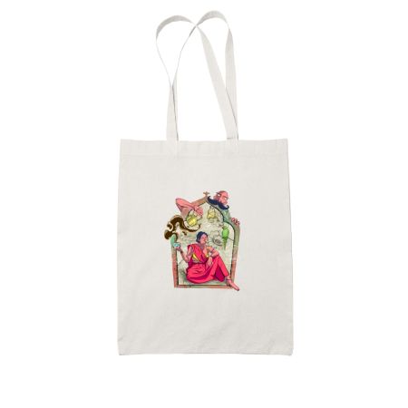 Drink your coffee Queen White Tote Bag