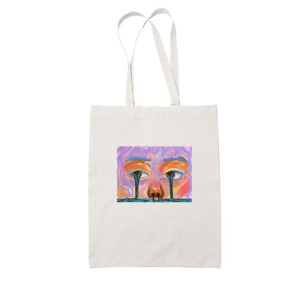 Surreal Eyes White Tote Bag