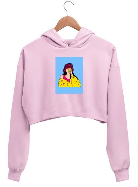 Selfie time Crop Hoodie