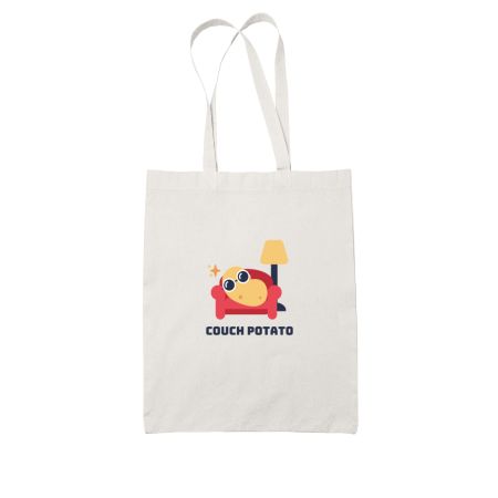 Couch Potato White Tote Bag