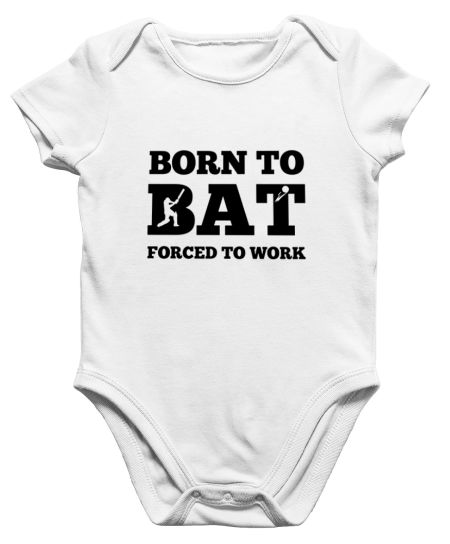 Born To Bat Forced To Work Onesie