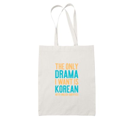 only drama i want is koren  White Tote Bag