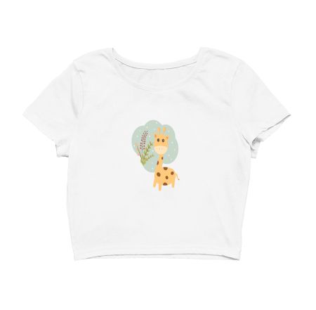 baby giraffe Crop Top