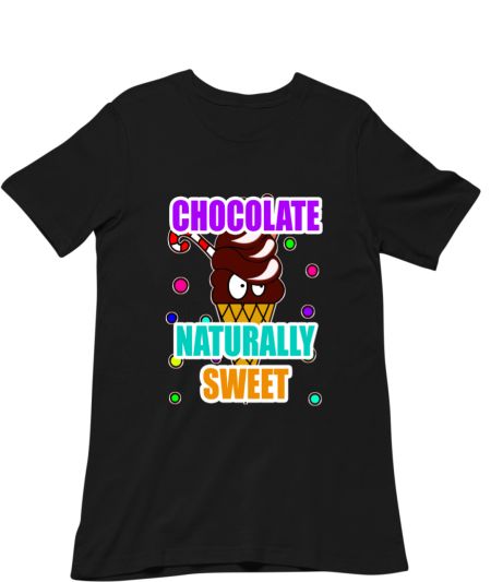 Chocolate Naturally Sweet Kawaii Ice-cream Cone Classic T-Shirt