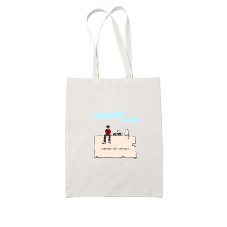 Carefree, not careless. White Tote Bag