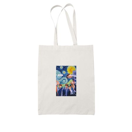 BTS+ Starry Night White Tote Bag