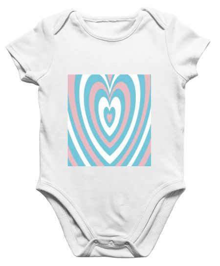 trans pride flag heart Onesie