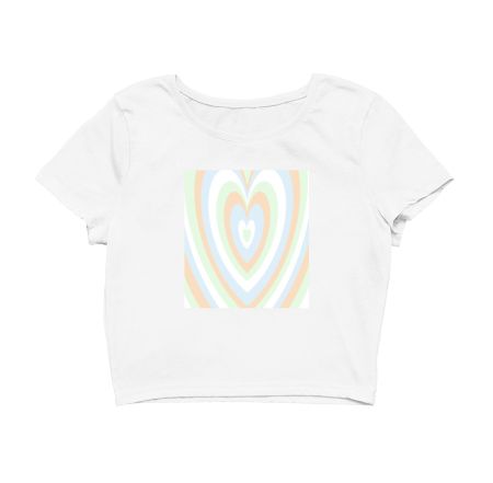 unlabeled pride flag heart Crop Top