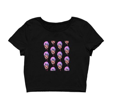 cool dripping smile Crop Top
