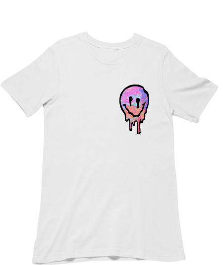 holographic melting smiley Regular T-Shirt