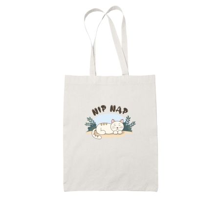 Nip Nap White Tote Bag