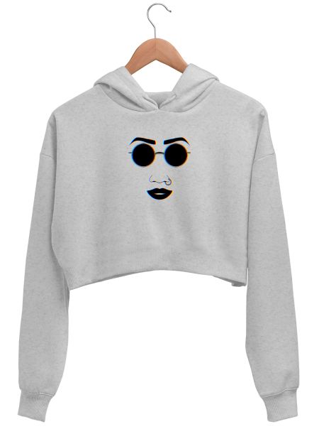 Hippie Woman Crop Hoodie