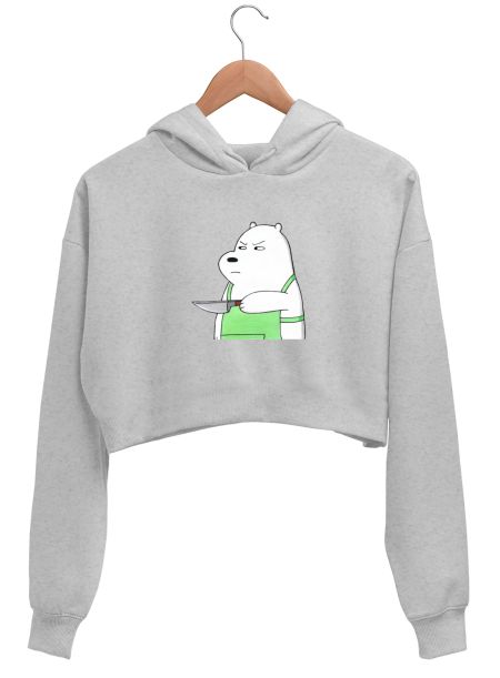 Ice Bear Crop Hoodie