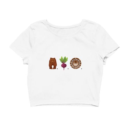 the office bears beets Crop Top