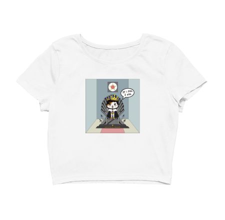 Funny cat meme Crop Top