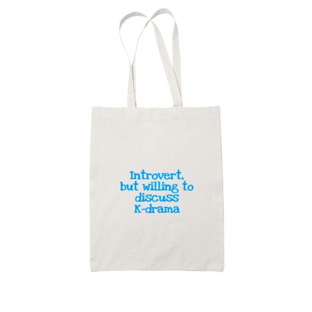 Introvert but K drama stan White Tote Bag