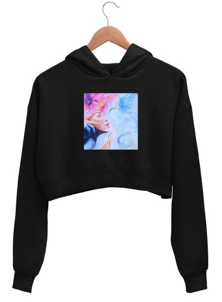 Aurora's flight Crop Hoodie