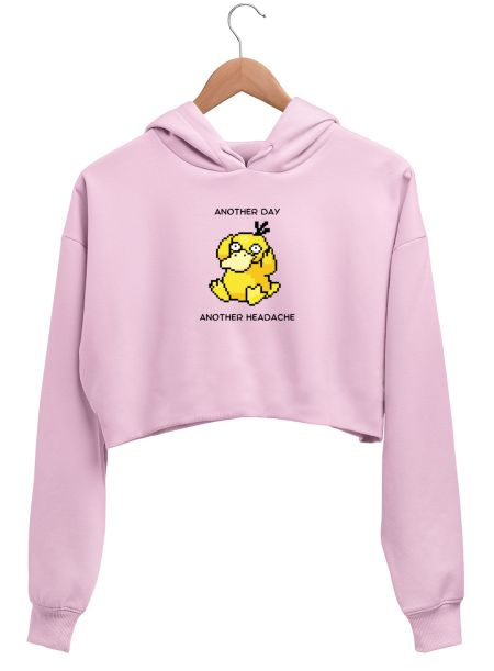 Psyduck quote - Pixel Art Poké Crop Hoodie