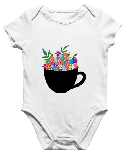 Teacup and Flowers Onesie