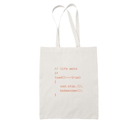 Life Moto White Tote Bag