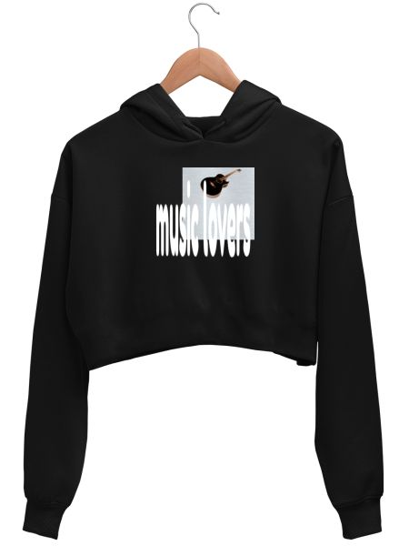 Music Lovers  Crop Hoodie