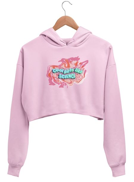 Cool Girls Like Science Crop Hoodie