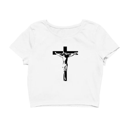 Cool Jesus Cross hoddie Crop Top