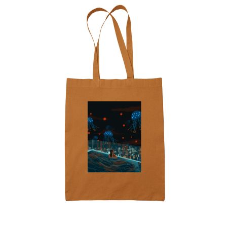 Jellyfish in the sky Colored Tote Bag