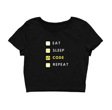 Coder lifestyle for code lover Crop Top