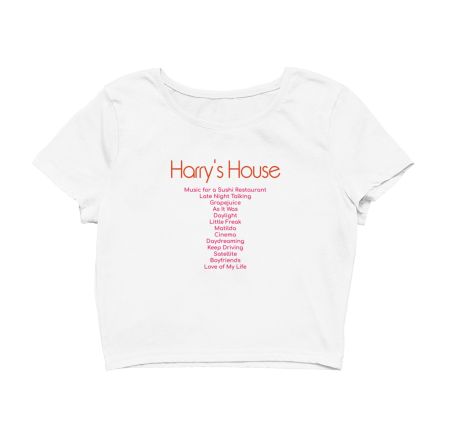 Harry's House Tracklist Crop Top