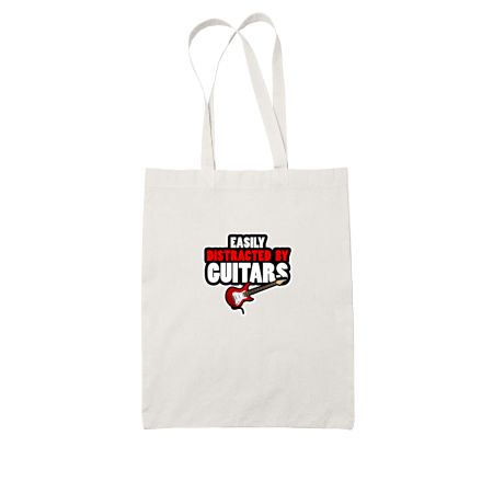 Easily Distracted by Guitars White Tote Bag