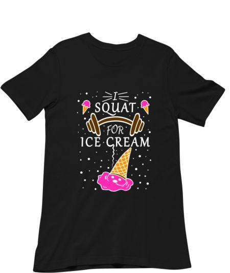 I Squat For Ice Cream Cool Design Strawberry Classic T-Shirt