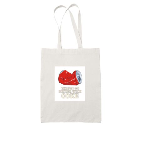 better with coke White Tote Bag