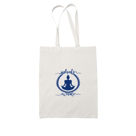 Yoga Meditation inhale exhale  Tote Bag