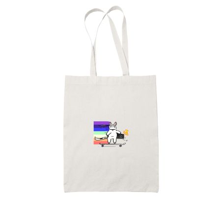 Pride Cat White Tote Bag