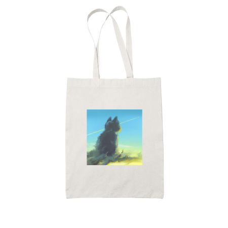 Cat in the clouds White Tote Bag