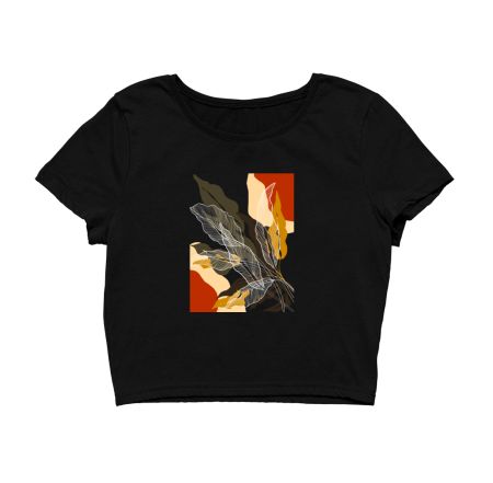 Leaves abstract Crop Top