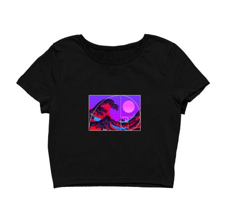 vaporwaves retro symmetry Crop Top
