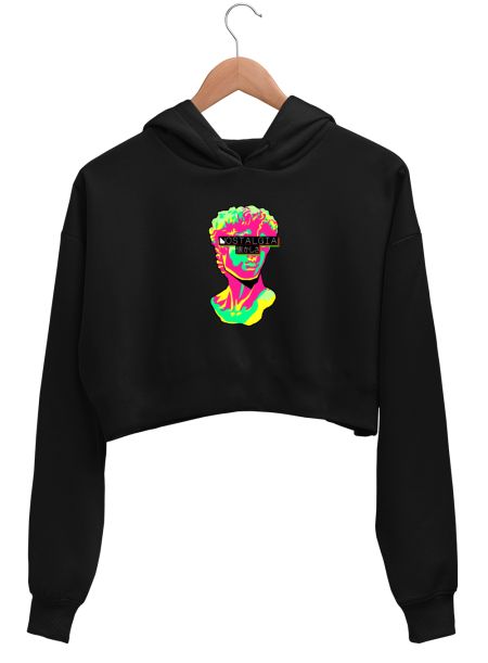vaporwave retro nostalgia Crop Hoodie