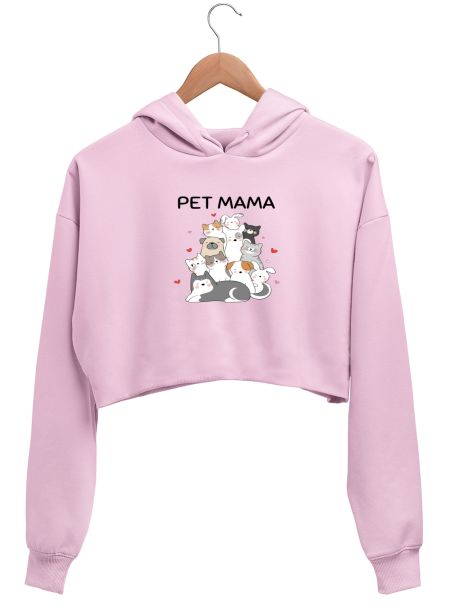 PET MAMA FOREVER Crop Hoodie